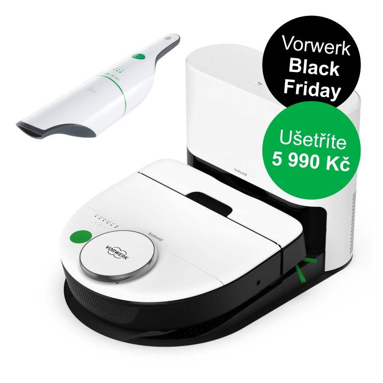 Robotický vysavač Kobold VR7 s vypr.základnou RB7 a ručním vysavačem VC100